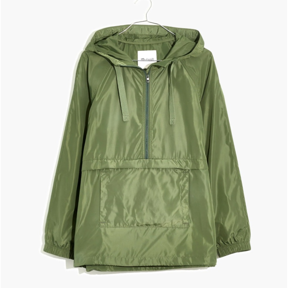 Madewell Resourced Popover Raincoat Raincheck Jacket MD258 Palm Army Green